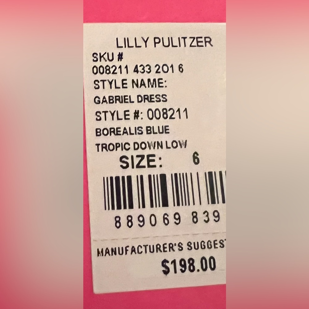 New Lilly Pulitzer dress size 6 Beautiful! With tags paid $190 - Picture 3 of 3